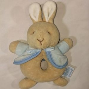 Vintage Eden Plush My First Peter Rabbit Baby Rattle Beatrix Potter 6" Easter